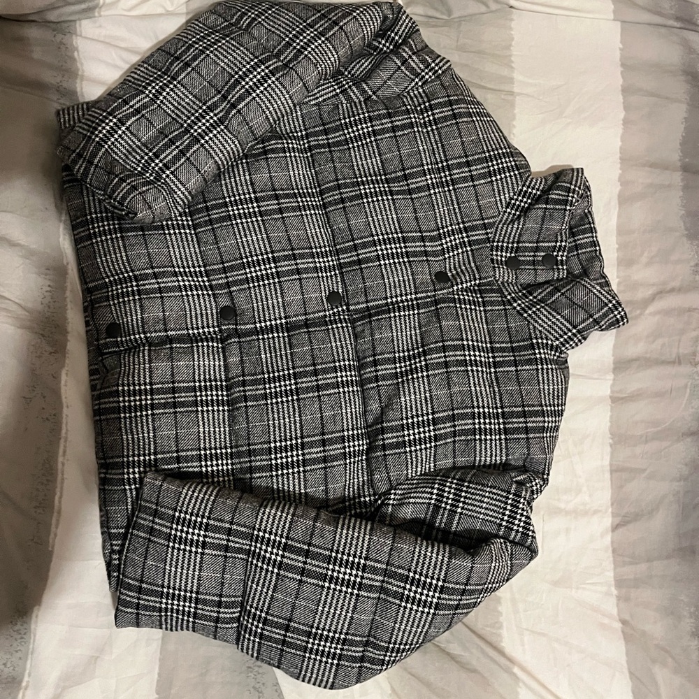 a new day Black and White Plaid Blazer